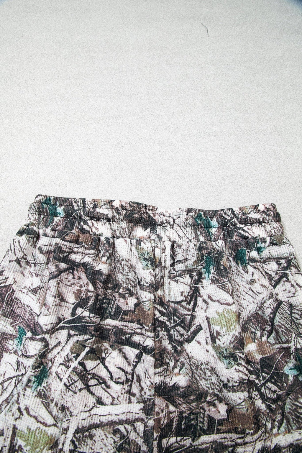Camo Long Sleeve Top & Elastic Waist Shorts Set - Rooted & Reckless Co.