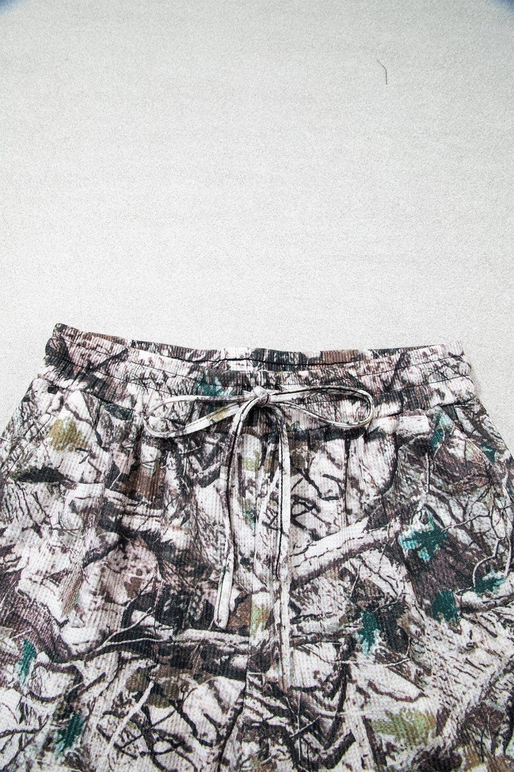 Camo Long Sleeve Top & Elastic Waist Shorts Set - Rooted & Reckless Co.