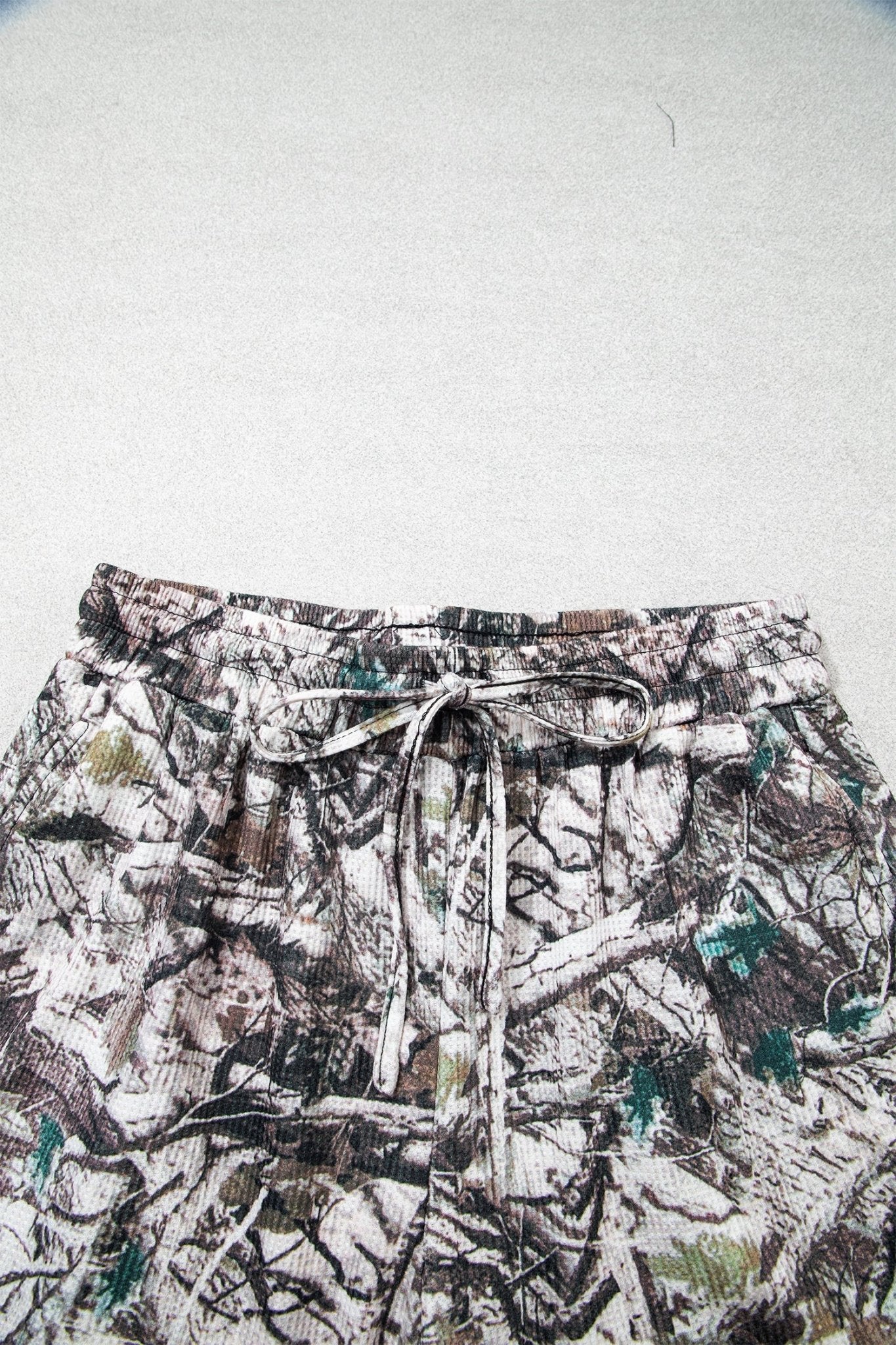 Camo Long Sleeve Top & Elastic Waist Shorts Set - Rooted & Reckless Co.
