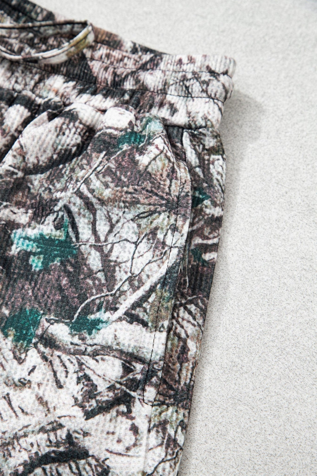 Camo Long Sleeve Top & Elastic Waist Shorts Set - Rooted & Reckless Co.