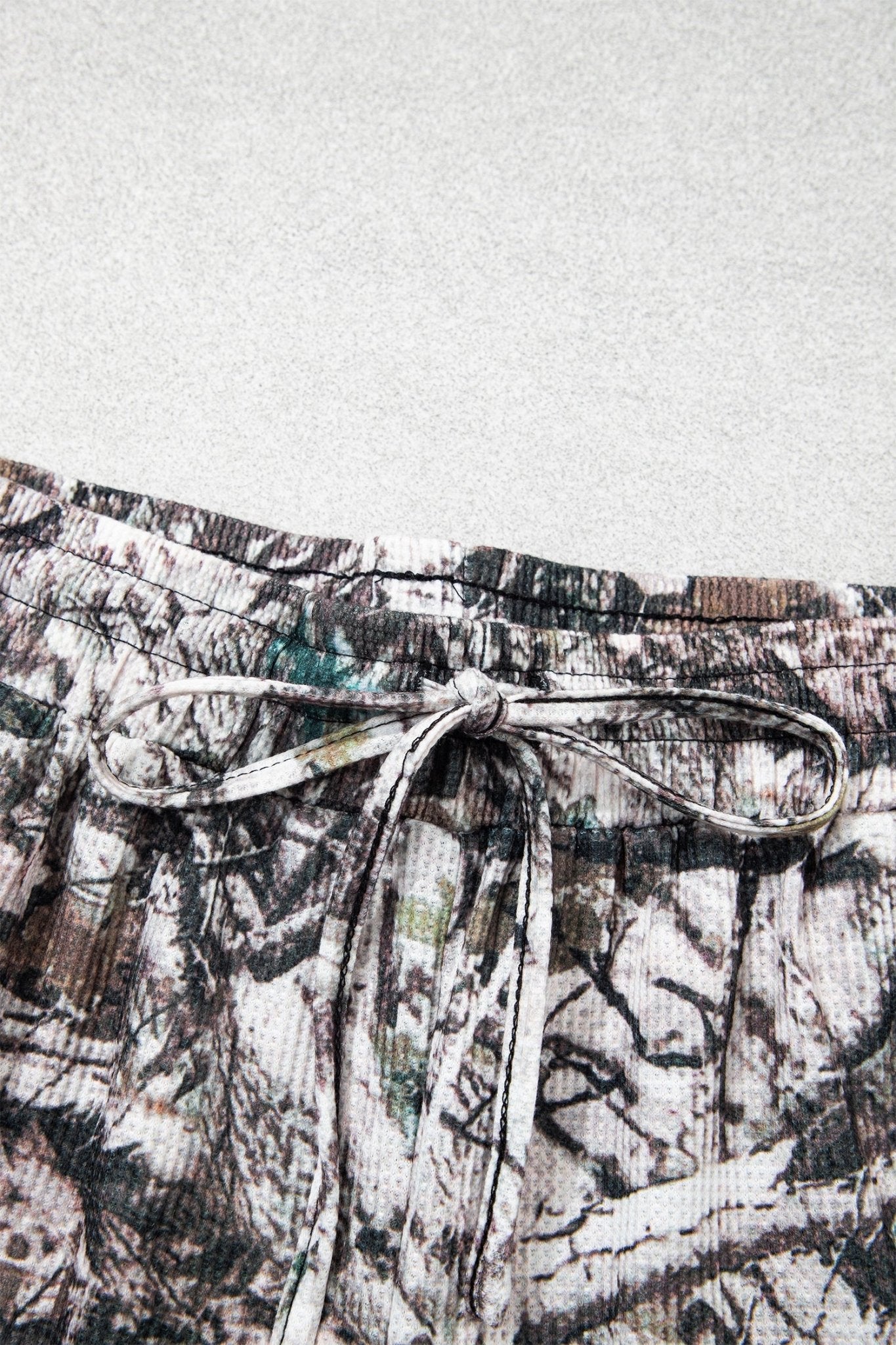 Camo Long Sleeve Top & Elastic Waist Shorts Set - Rooted & Reckless Co.