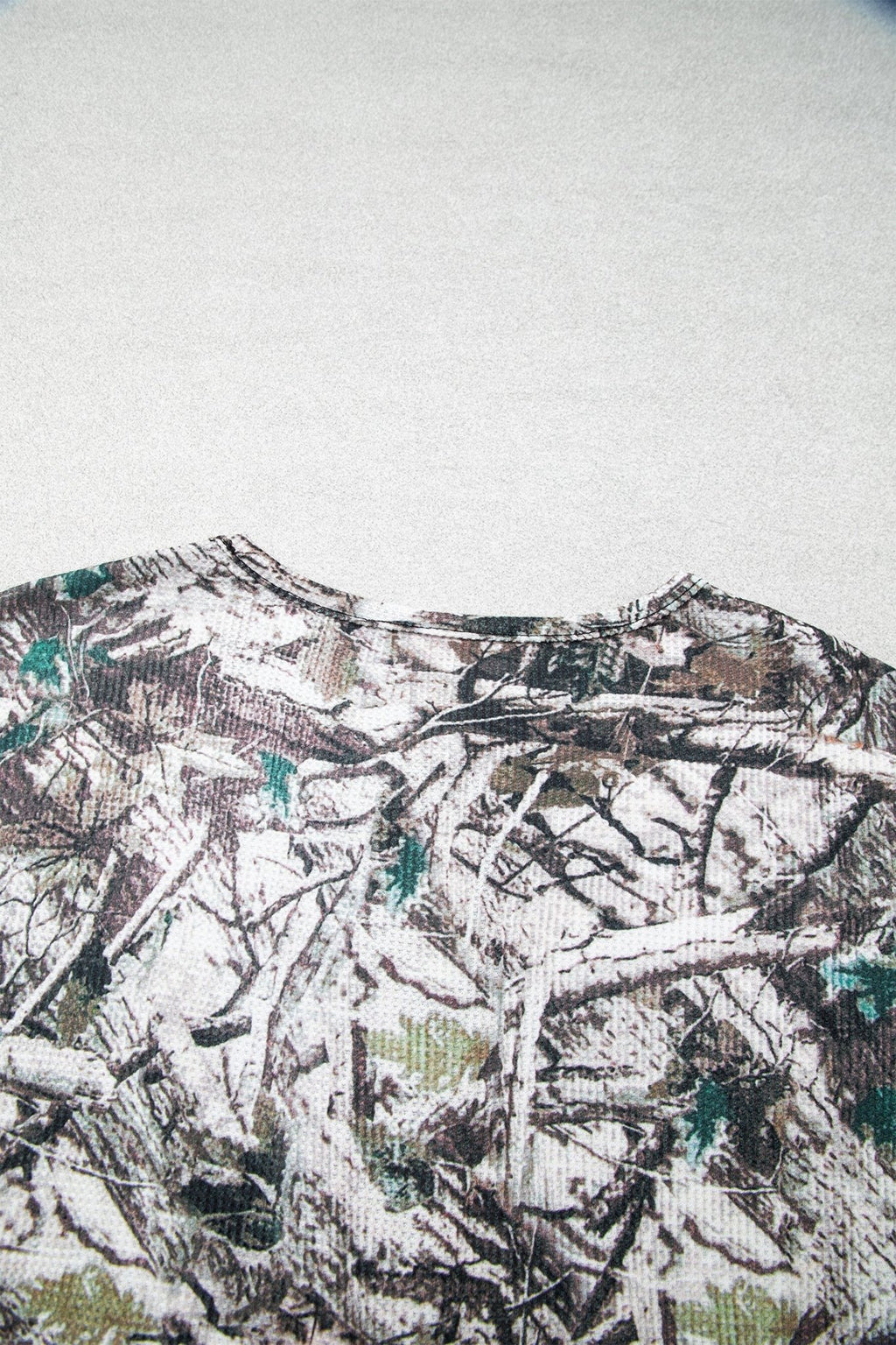 Camo Long Sleeve Top & Elastic Waist Shorts Set - Rooted & Reckless Co.