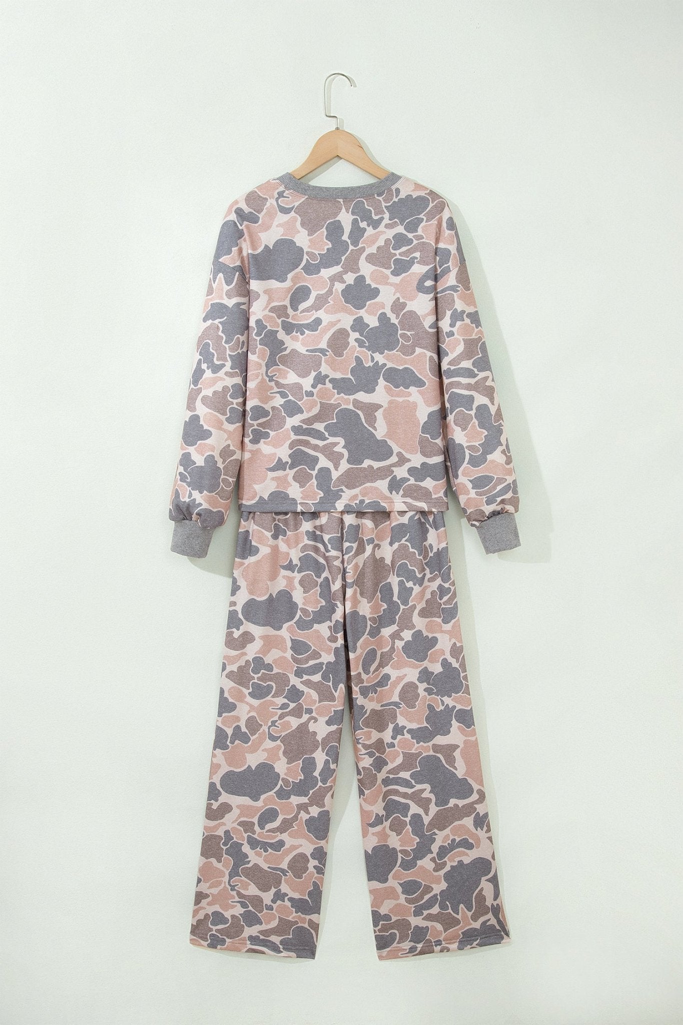 Camo Long Sleeve Top & Loose Pants Set - Rooted & Reckless Co.