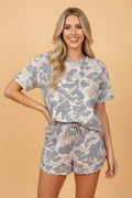 Camo Loose Tee & Drawstring Shorts Set - Rooted & Reckless Co.