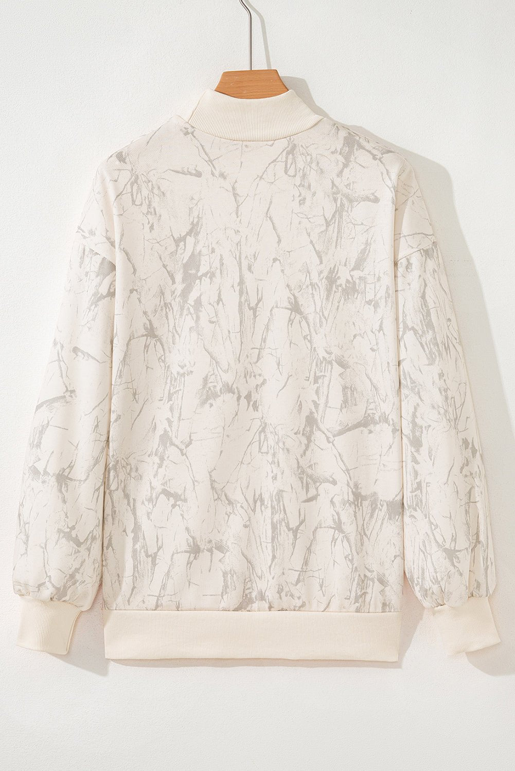 Camo Mock Neck Baggy Sweatshirt - Rooted & Reckless Co.