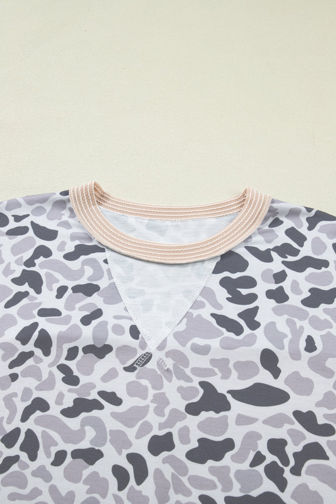 Camo Patchwork Corded Knit Short Sleeve T-Shirt - Rooted & Reckless Co.