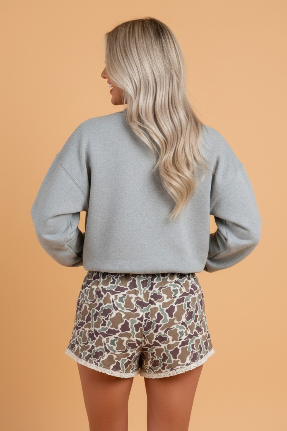 Camo Ruffle Hem Boxer Shorts - Rooted & Reckless Co.