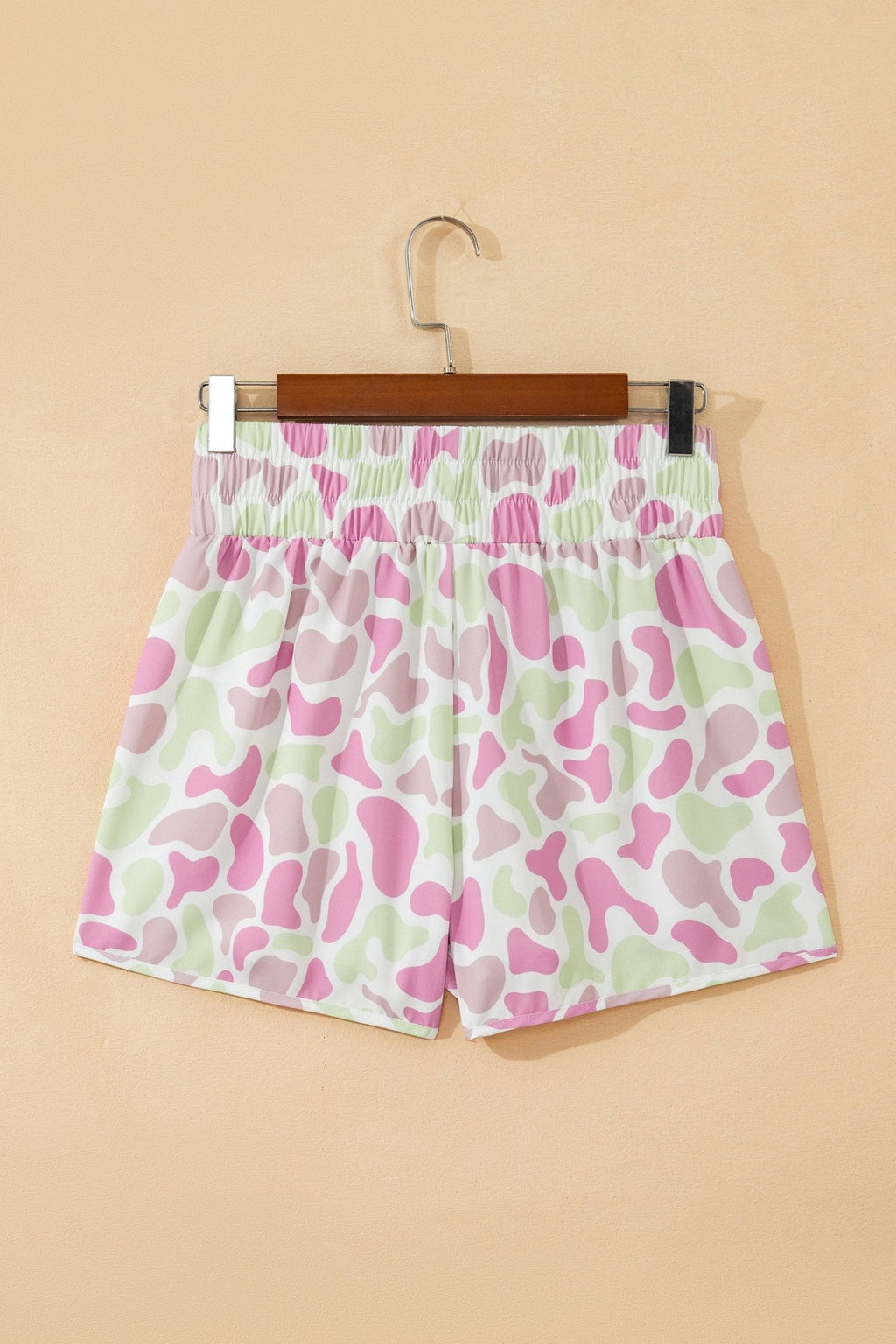 Camo Shirred High Waist Athleisure Shorts - Rooted & Reckless Co.