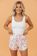 Camo Shirred High Waist Athleisure Shorts - Rooted & Reckless Co.