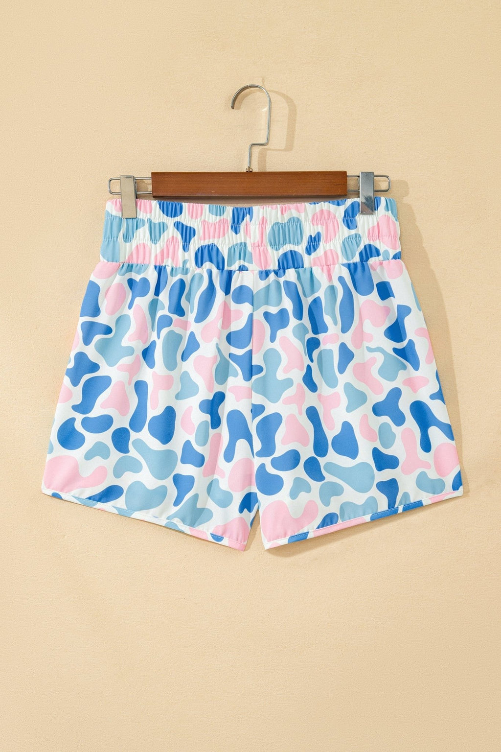 Camo Shirred High Waist Athleisure Shorts - Rooted & Reckless Co.