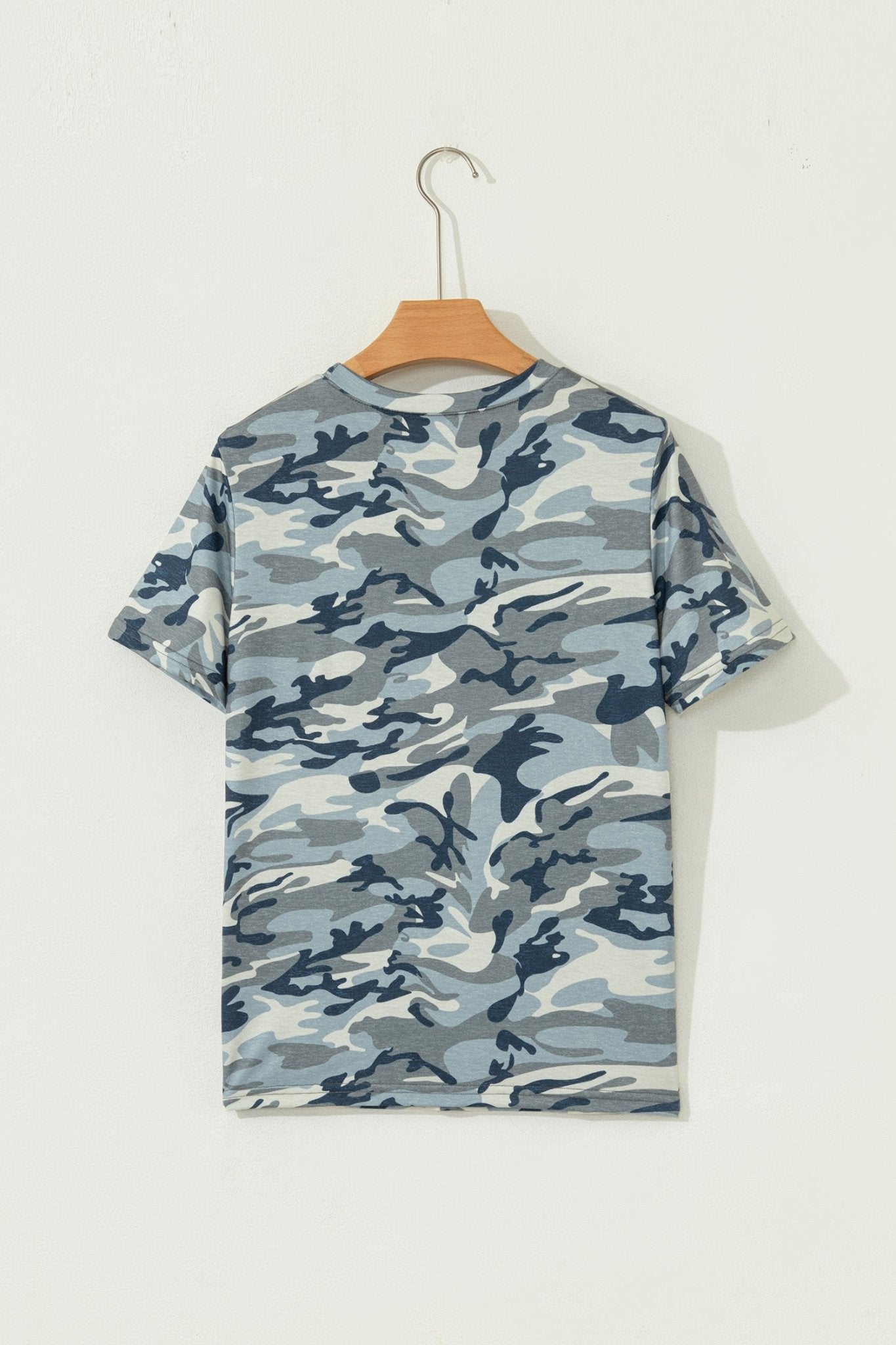Camo Short Sleeve Crew Neck T-Shirt - Rooted & Reckless Co.