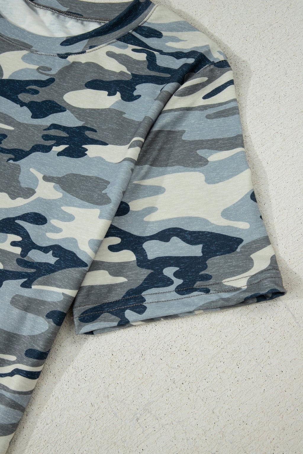 Camo Short Sleeve Crew Neck T-Shirt - Rooted & Reckless Co.