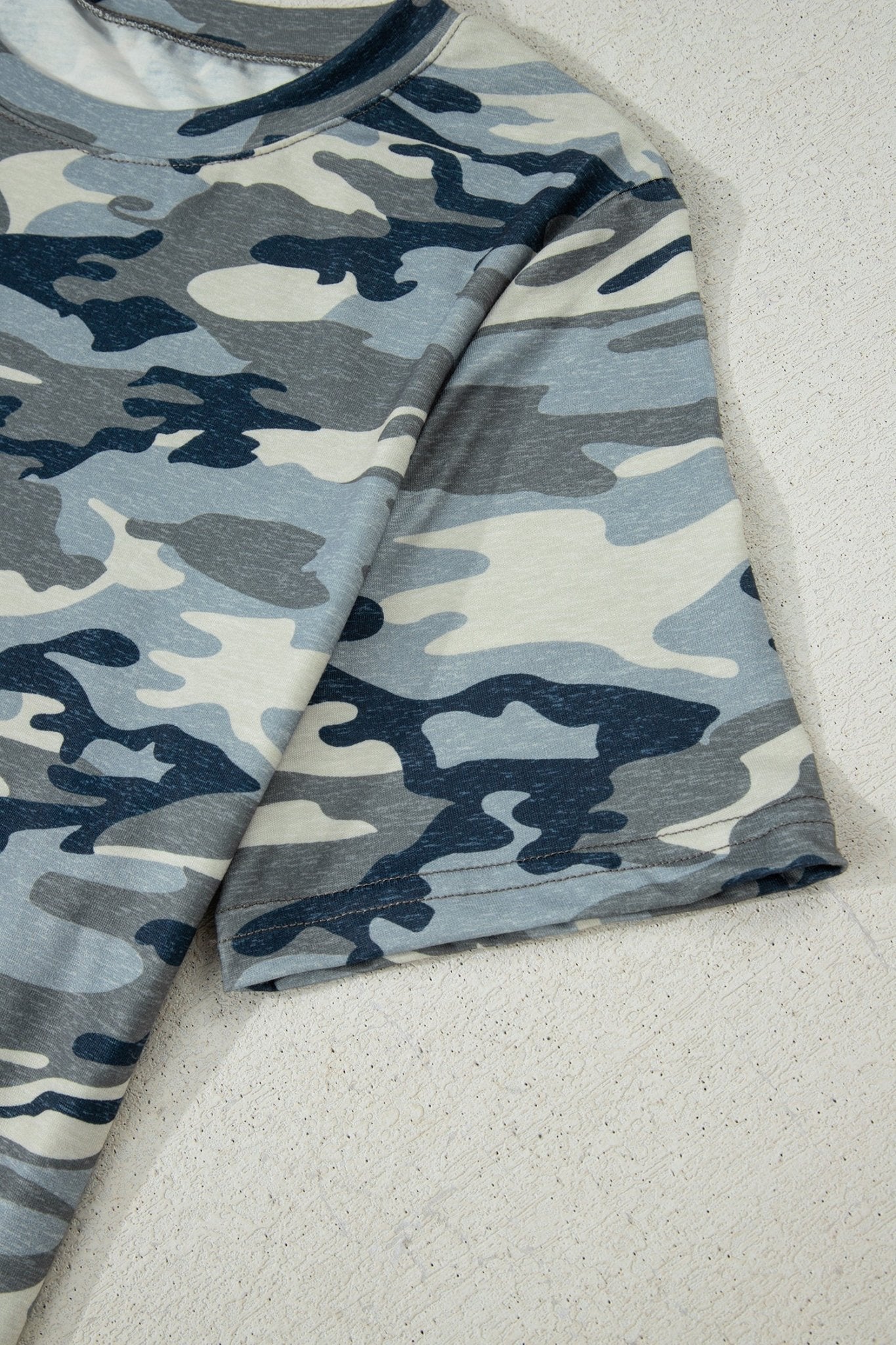 Camo Short Sleeve Crew Neck T-Shirt - Rooted & Reckless Co.