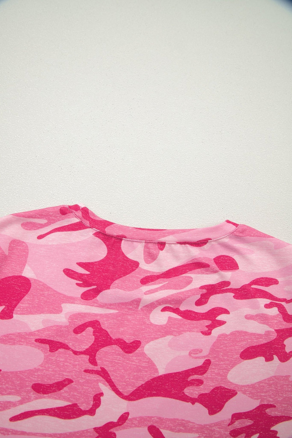 Camo Short Sleeve Crew Neck T-Shirt - Rooted & Reckless Co.