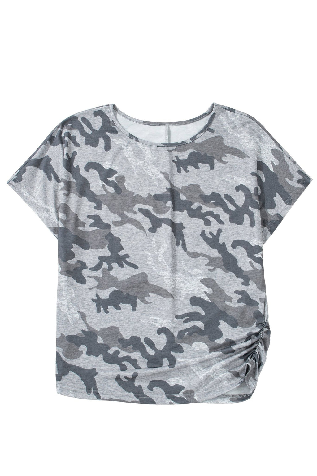 Camo Short Sleeve Round Neck T-Shirt - Rooted & Reckless Co.