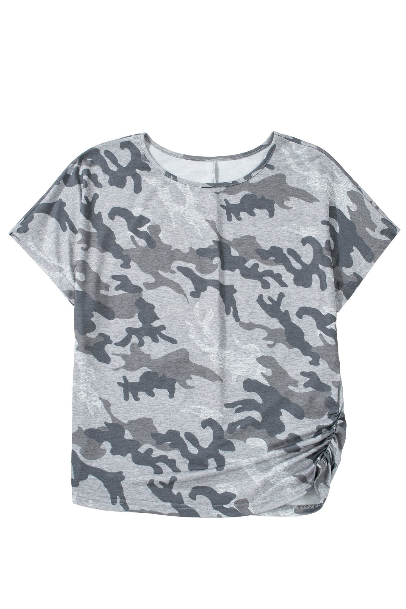 Camo Short Sleeve Round Neck T-Shirt - Rooted & Reckless Co.