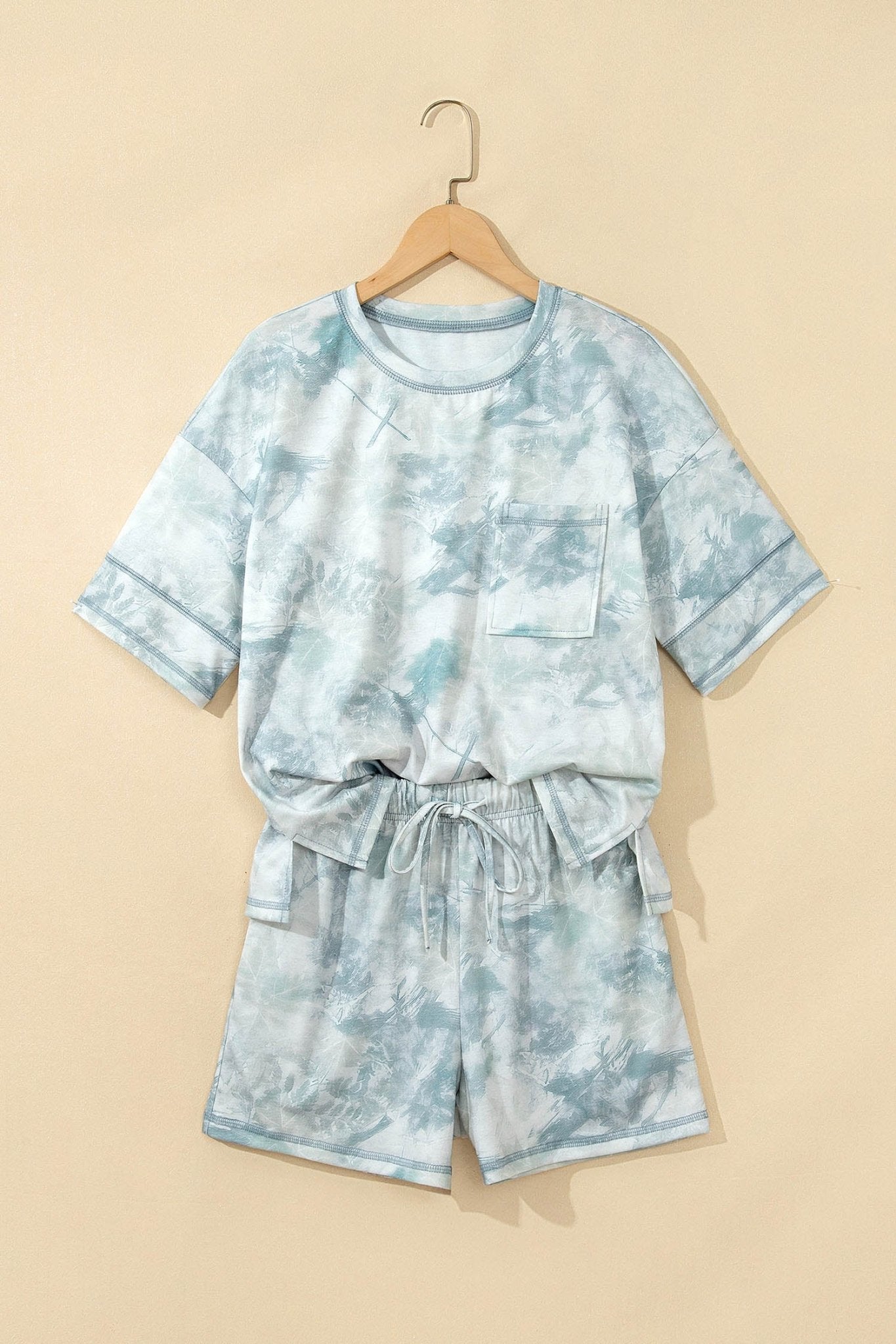 Camo Short Sleeve Top & Elastic Waist Shorts Set - Rooted & Reckless Co.