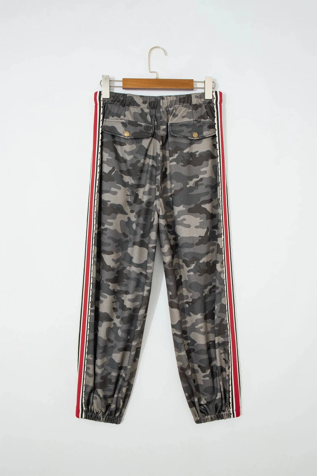 Camo Side Stripe Panel Drawstring Pants - Rooted & Reckless Co.