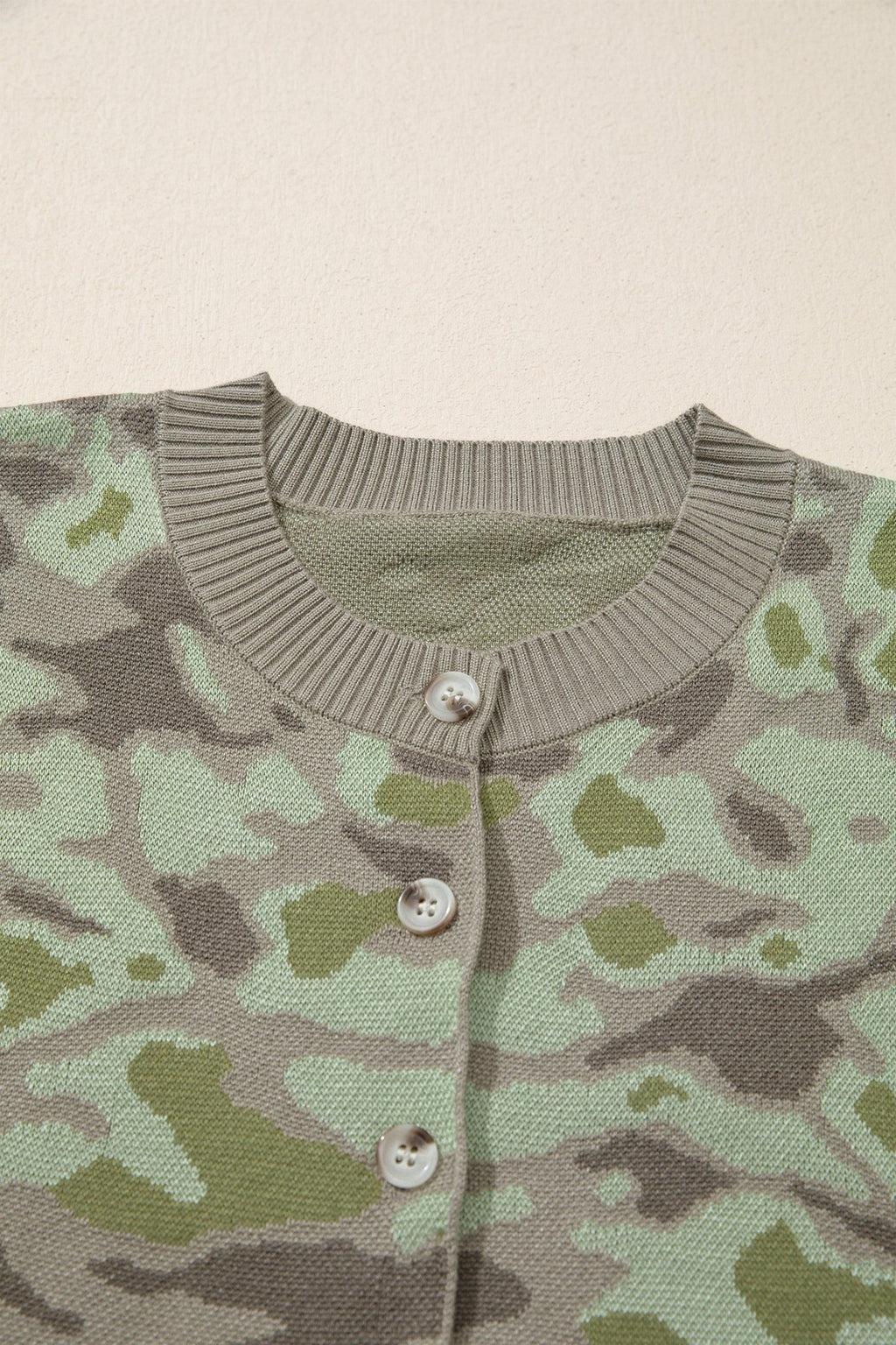 Camo Sleeveless Button Front Sweater Vest - Rooted & Reckless Co.