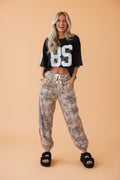 Camo Stripe Side Patchwork Drawstring Pants - Rooted & Reckless Co.
