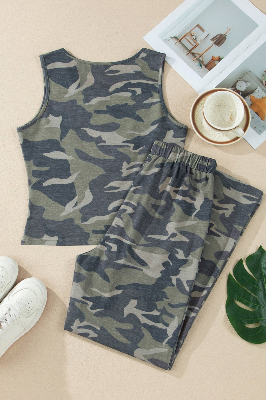 Camo Tank & Drawstring Pant Set - Rooted & Reckless Co.