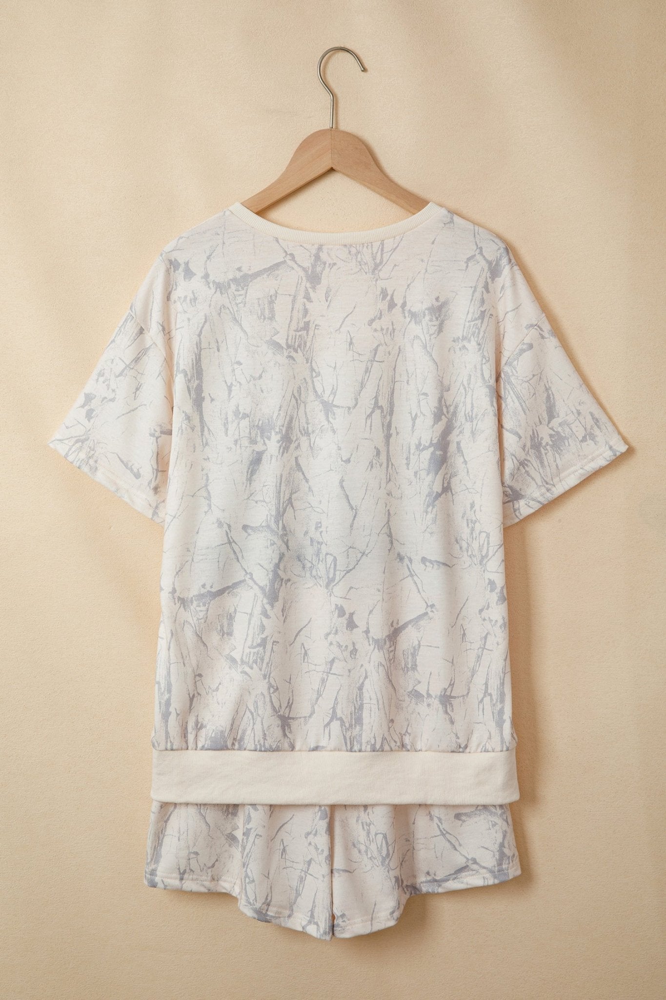 Camo V-Neck Loose Tee & Drawstring Shorts Set - Rooted & Reckless Co.