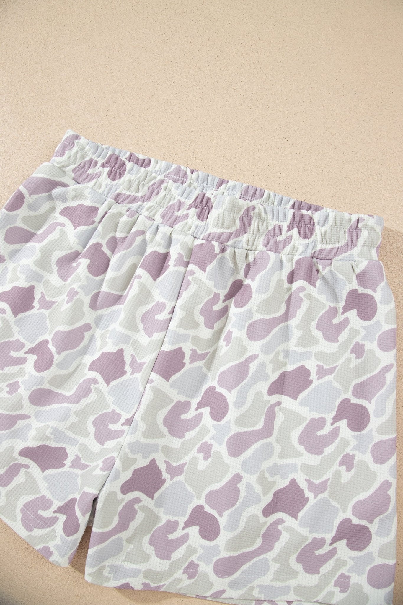Camo Waffle Knit Long Sleeve Top & Shorts Set - Rooted & Reckless Co.