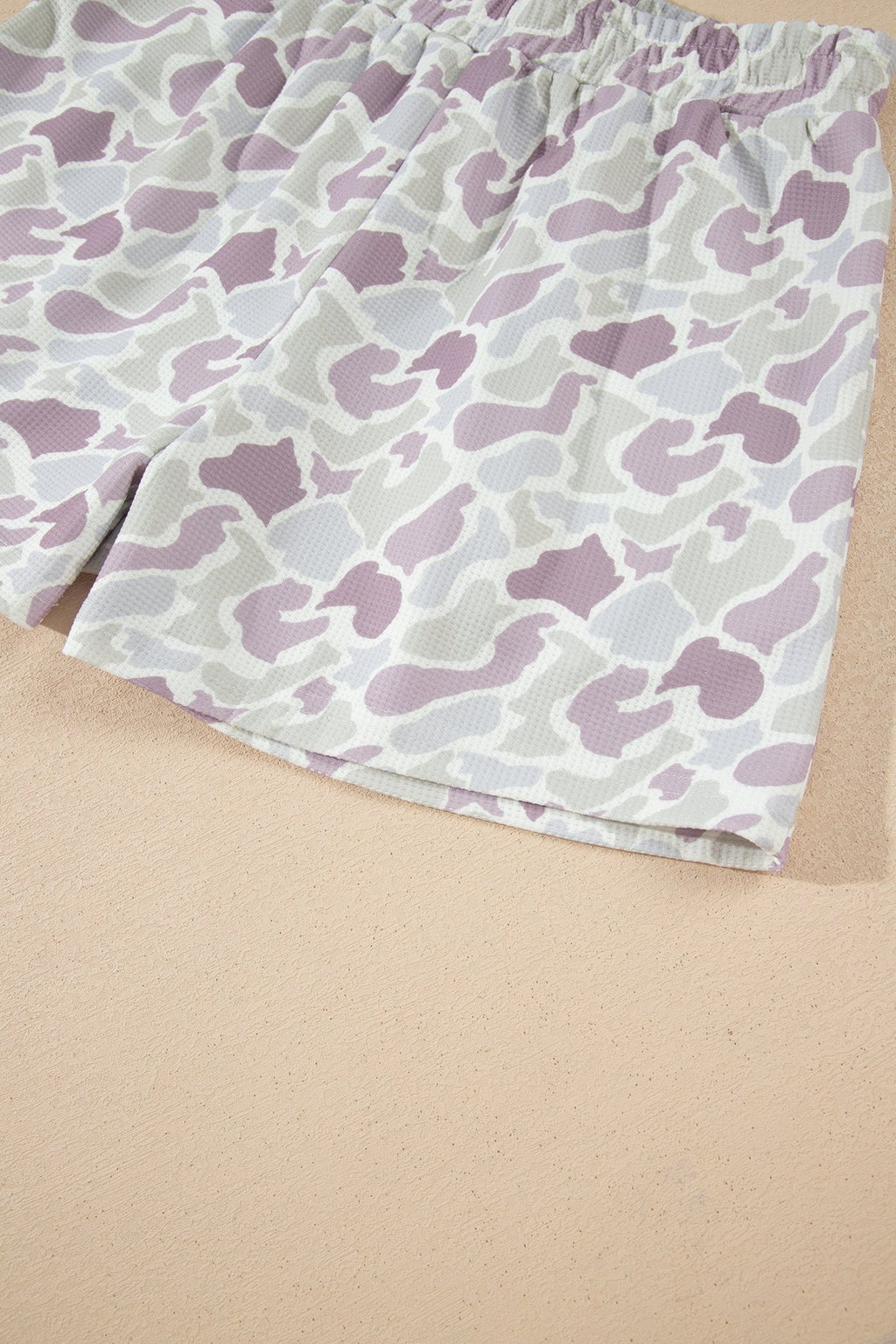Camo Waffle Knit Long Sleeve Top & Shorts Set - Rooted & Reckless Co.