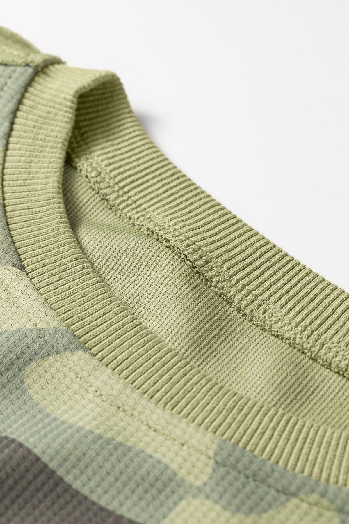 Camo Waffle Knit Reverse Seam Long Sleeve Top - Rooted & Reckless Co.