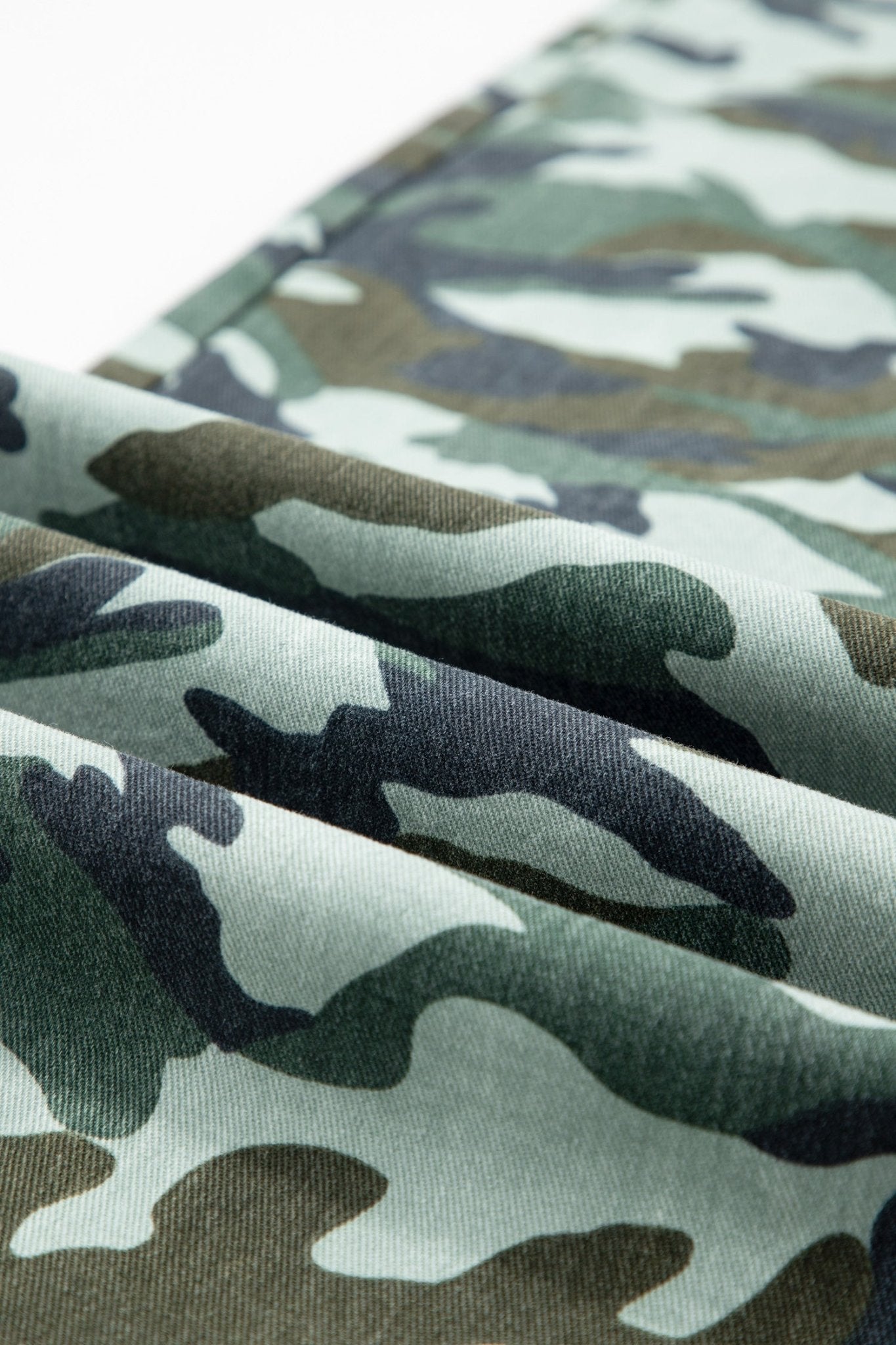 Camo Wide Leg Drawstring Denim Pants - Rooted & Reckless Co.
