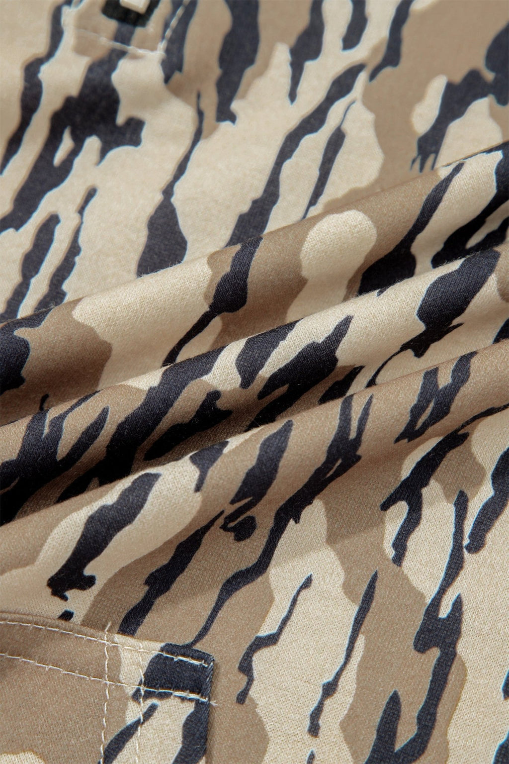 Camo Zipped Collar Kangaroo Pocket Sweatshirt - Rooted & Reckless Co.