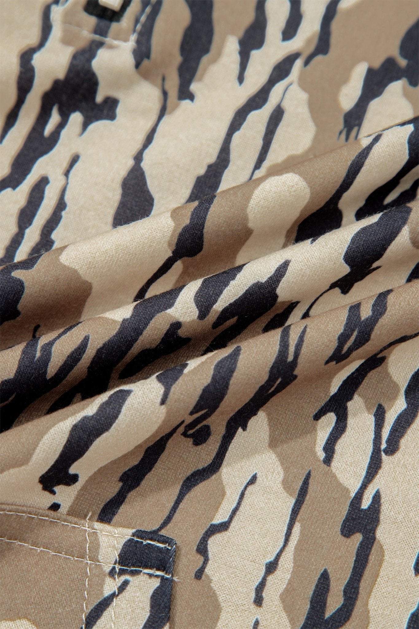 Camo Zipped Collar Kangaroo Pocket Sweatshirt - Rooted & Reckless Co.