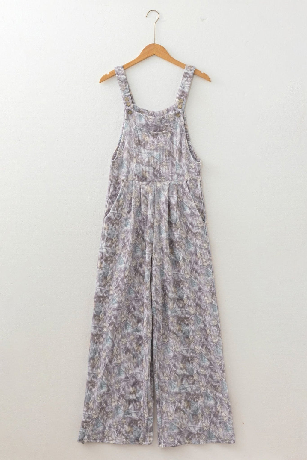 Camouflage Corded Knit Sleeveless Jumpsuit - Rooted & Reckless Co.