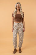 Camouflage Denim Rivet Pocket Barrel Jeans - Rooted & Reckless Co.