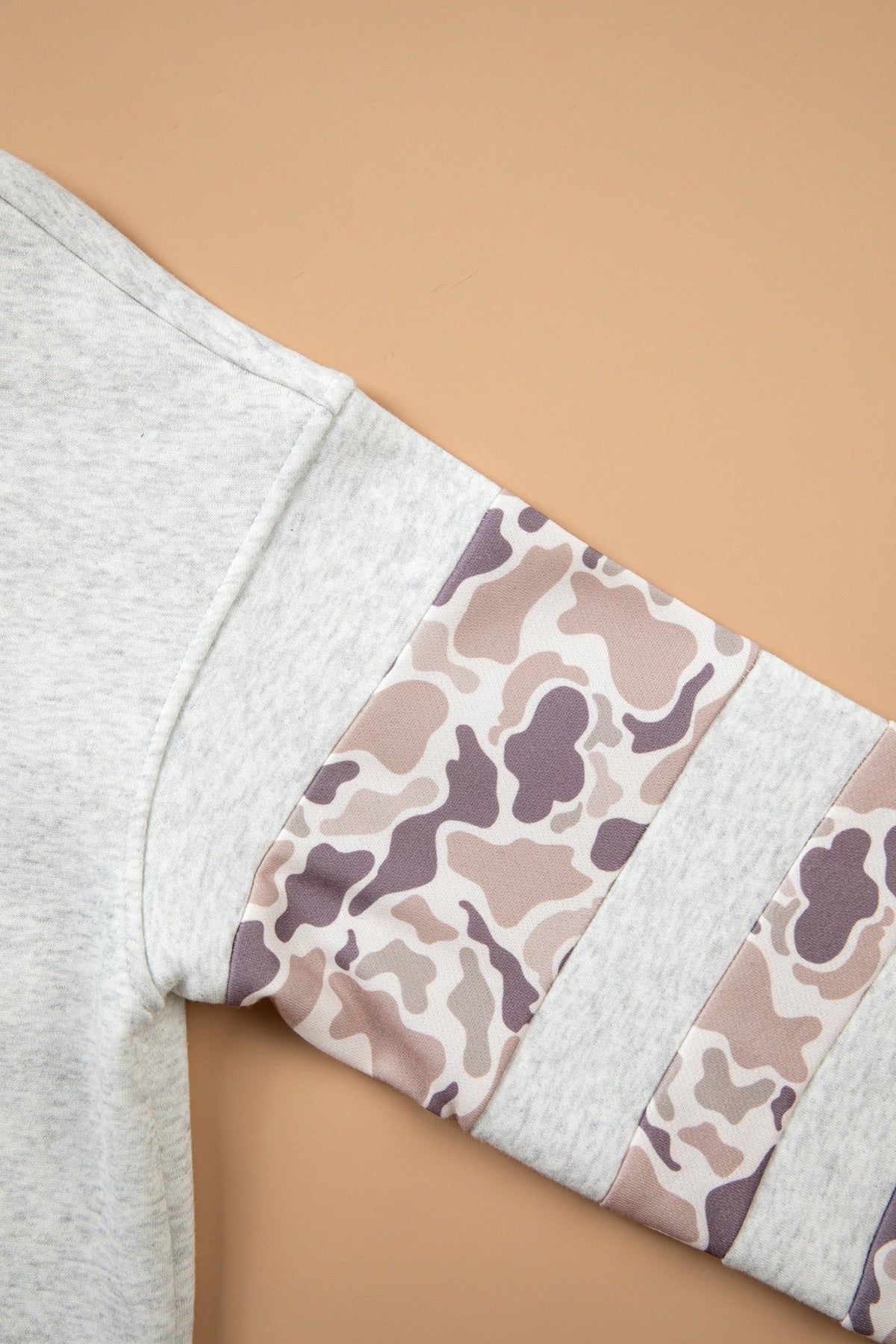 Camouflage Patchwork Long Sleeve Hoodie - Rooted & Reckless Co.