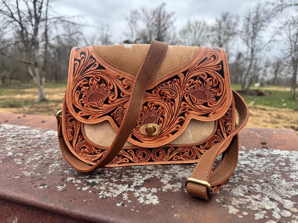 Canyon Floral Western Crossbody Purse by Double B - Rooted & Reckless Co.