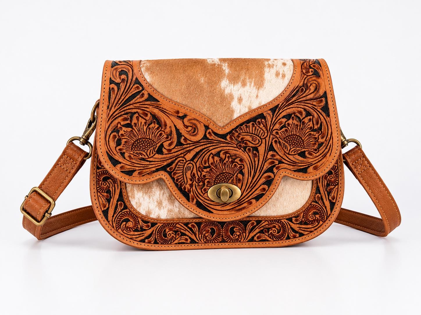 Canyon Floral Western Crossbody Purse by Double B - Rooted & Reckless Co.