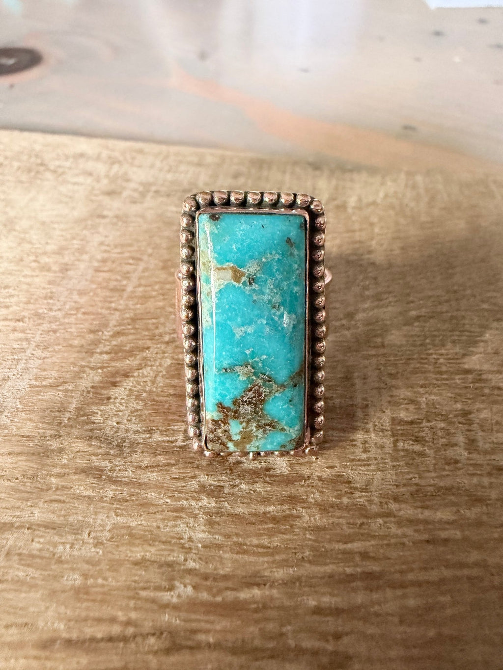 Catalina Turquoise and Copper Adjustable Ring - Rooted & Reckless Co.