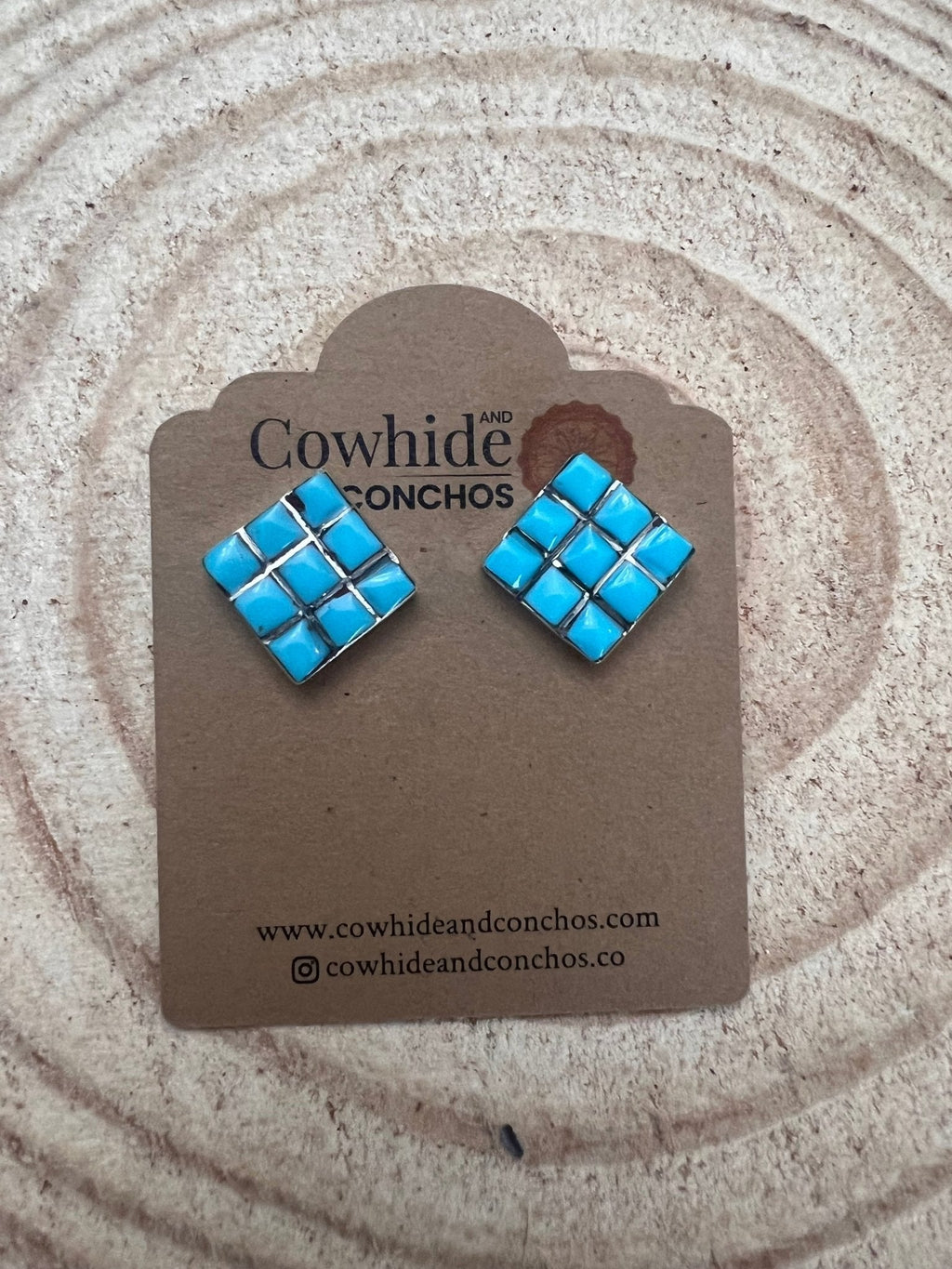 Charles Malani Zuni Turquoise & Sterling Silver Petite Earrings - Rooted & Reckless Co.