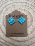 Charles Malani Zuni Turquoise & Sterling Silver Petite Earrings - Rooted & Reckless Co.