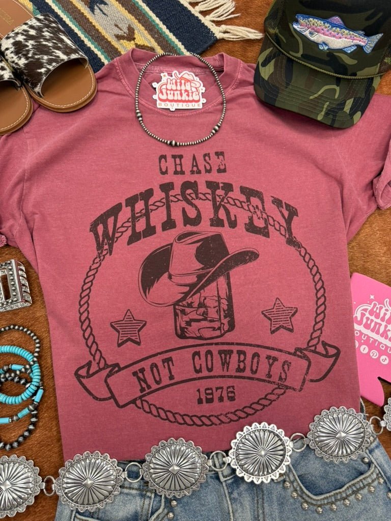 Chase Whiskey Not Cowboys Graphic Tee - Rooted & Reckless Co.