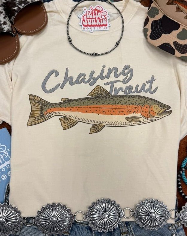 Chasing Trout Graphic Tee - Rooted & Reckless Co.