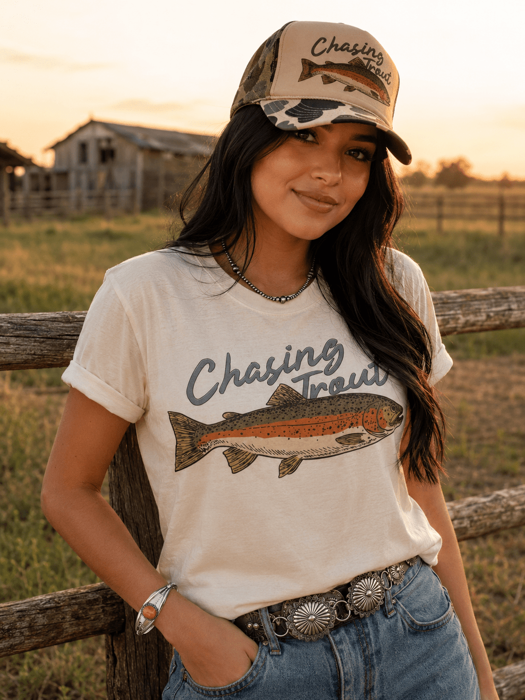 Chasing Trout Graphic Tee - Rooted & Reckless Co.