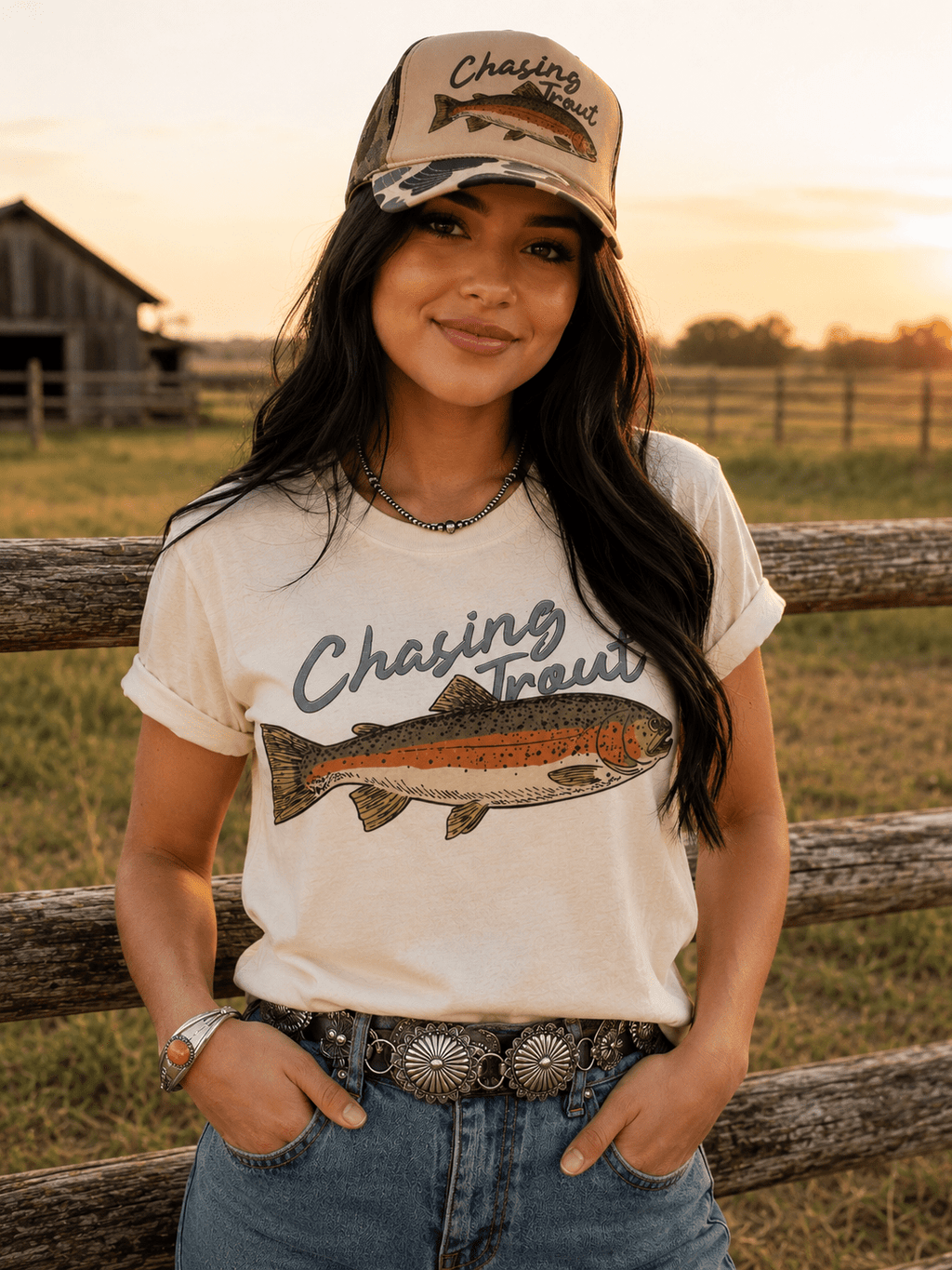Chasing Trout Graphic Tee - Rooted & Reckless Co.