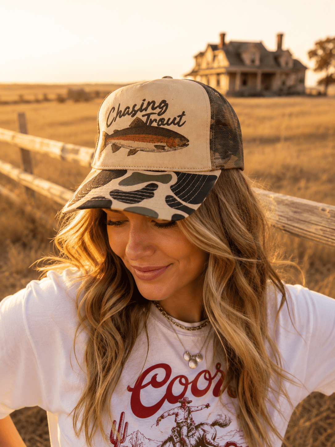 Chasing Trout Trucker Hat - Rooted & Reckless Co.