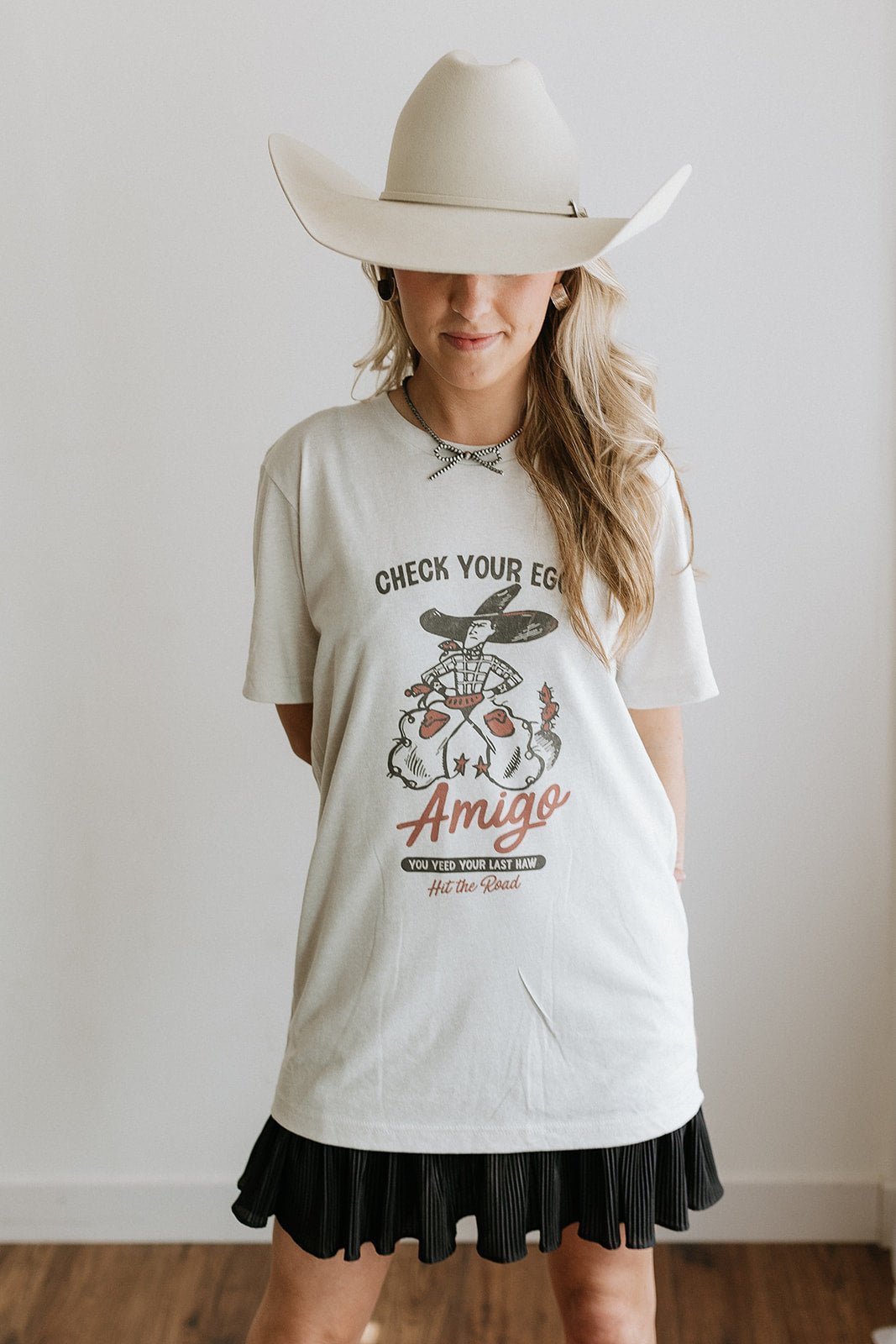 Check Your Ego Amigo Cowboy Graphic Tee - Rooted & Reckless Co.
