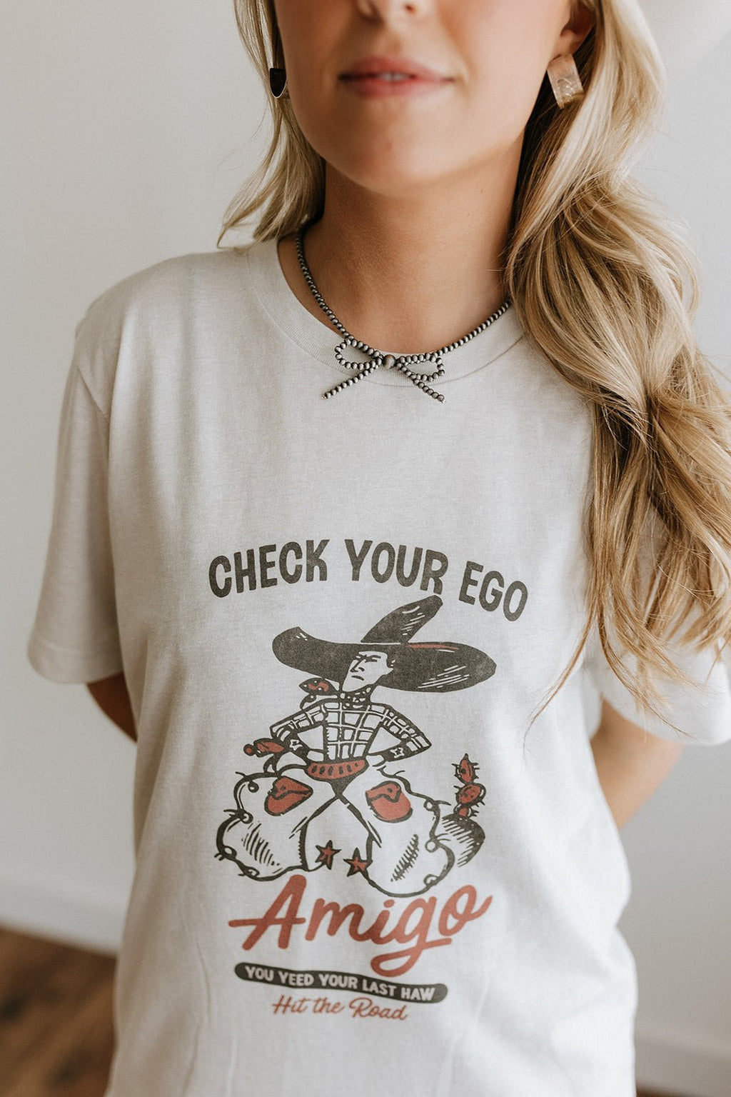 Check Your Ego Amigo Cowboy Graphic Tee - Rooted & Reckless Co.