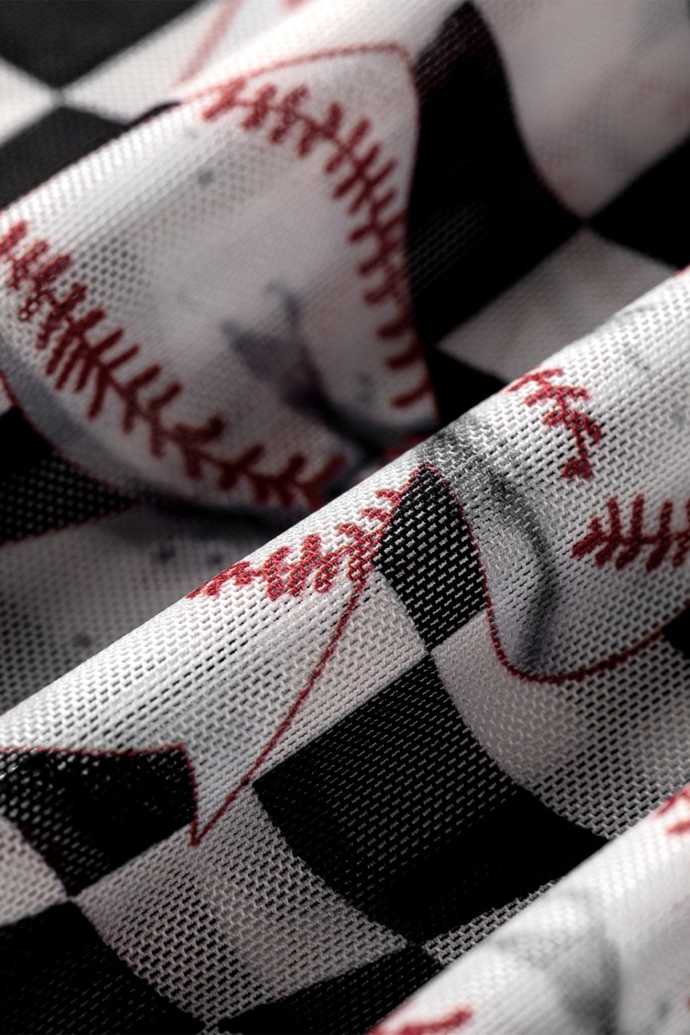 Checker Baseball Bow High Neck Long Sleeve Mesh Top - Rooted & Reckless Co.