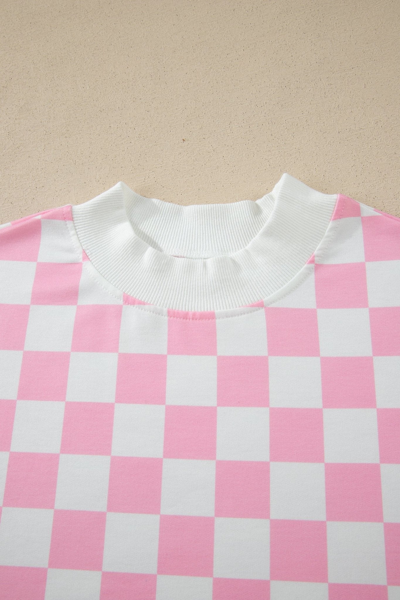 Checker Colorblock Mock Neck Top & Short Set - Rooted & Reckless Co.