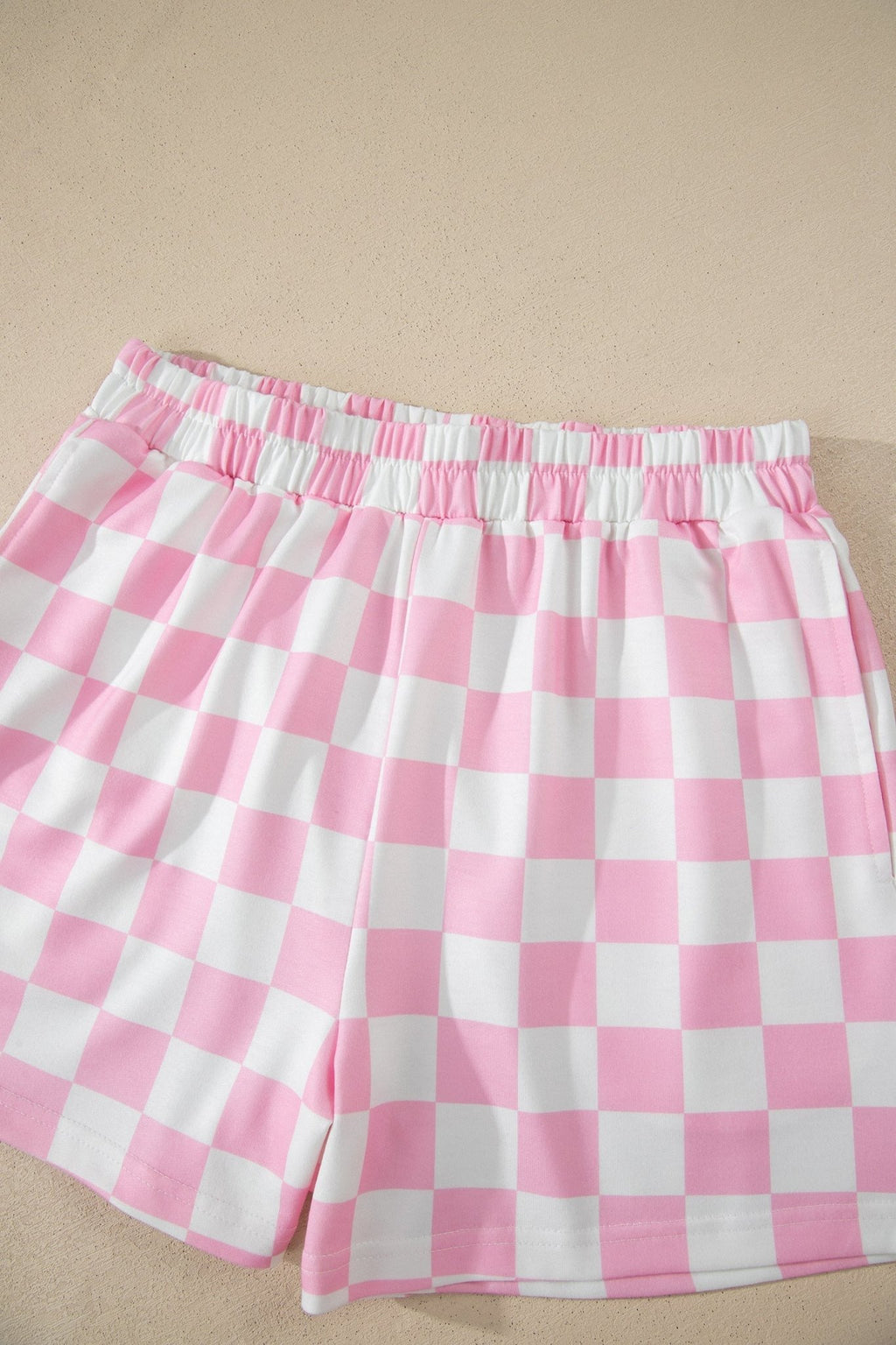 Checker Colorblock Mock Neck Top & Short Set - Rooted & Reckless Co.